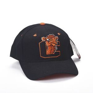 Campbell Fighting Camels Embroidered Mascot Black Zephyr Cap Size 7-1/8 NWT
